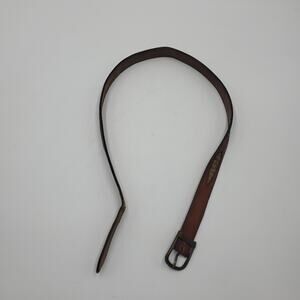 Western Woven Brown Leather Belt Size 34